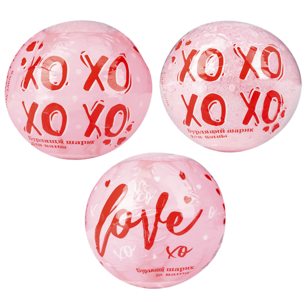 Sweet Romance Set – Комплект бурлящих шариков для ванн – LOVE и XOXO (3 шт) 155 г